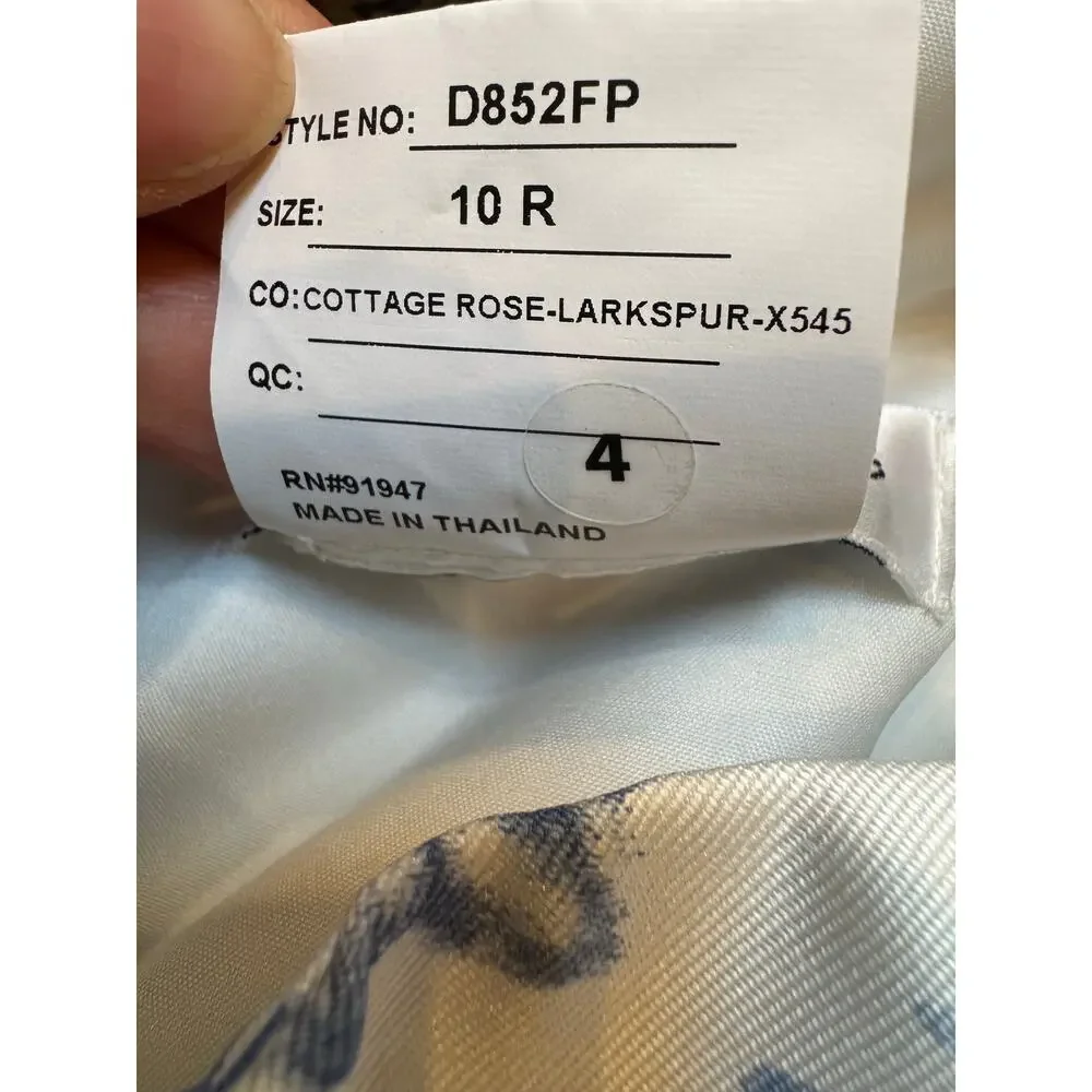 Alfred Sung Cottage Rose Larkspur Gown - Size 10 (new) - Picture 8 of 10